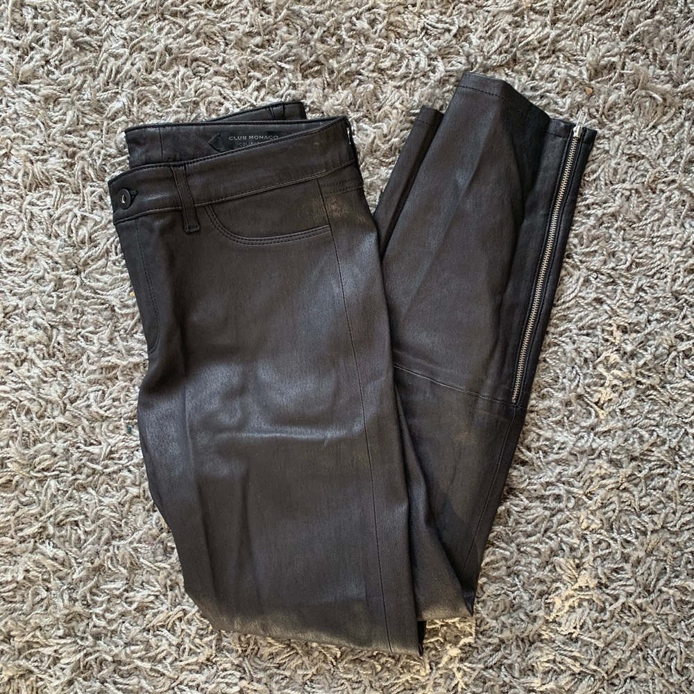Club Monaco Lamb Skin Leather Pants